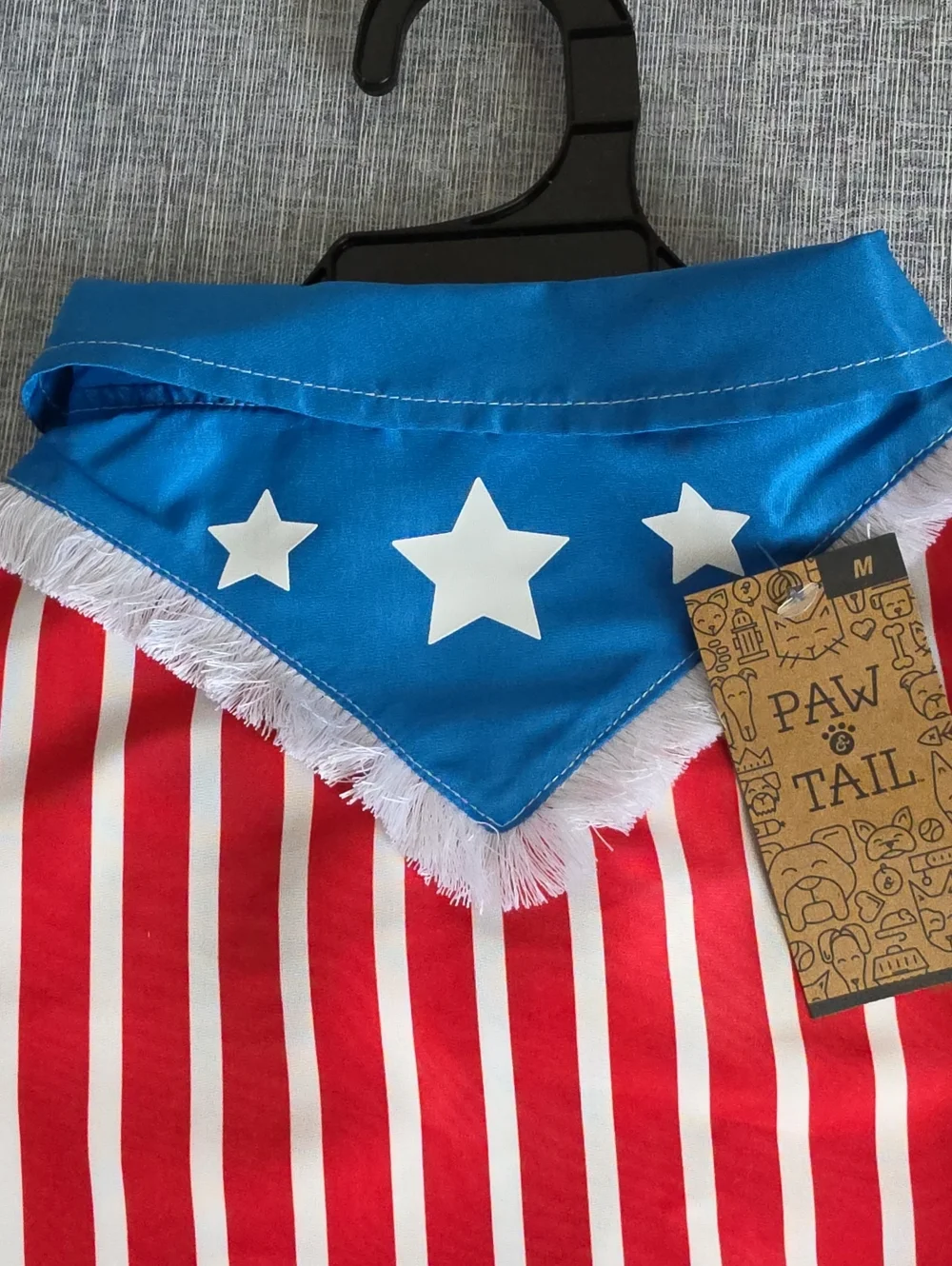 Paw & Tail 🇺🇲 Red White Blue Stars Stripes Pet Dog Shirt Medium 4th Of July
